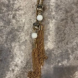 Gold Tone Lariat Necklace
